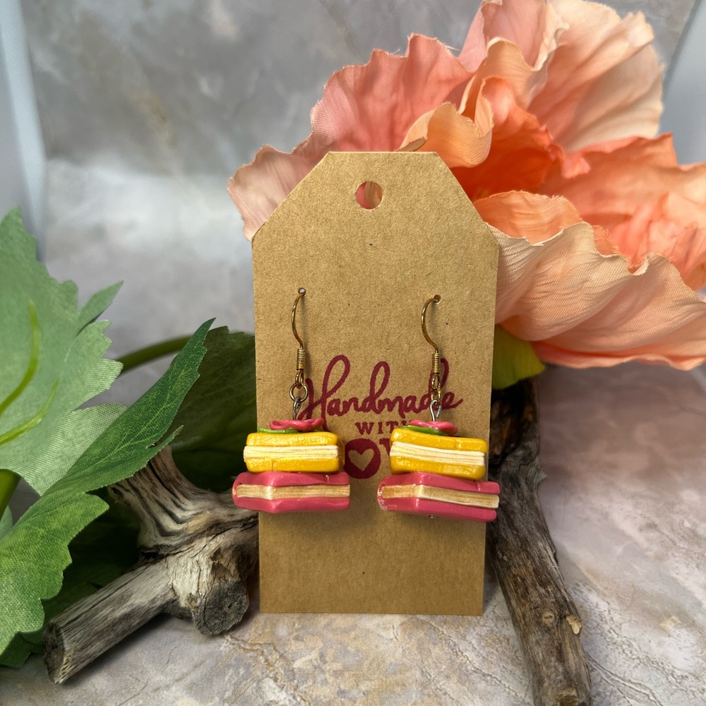 Book Earrings.